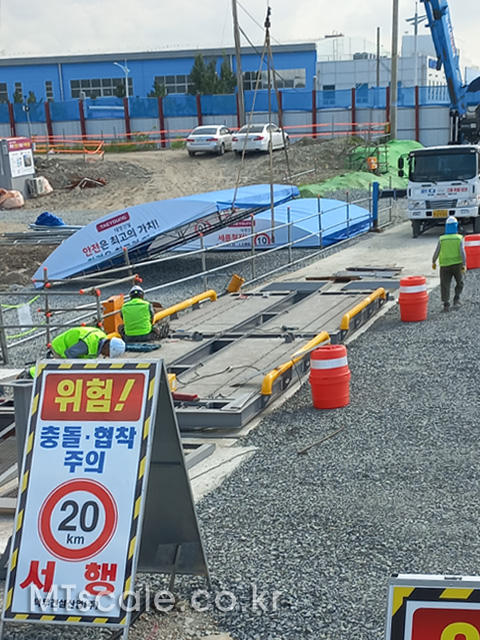 무정차 트럭스케일 설치 사례 1 · Load cell 설치, 결선