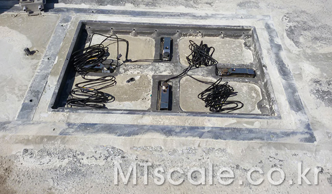 계근대 교체 시 임시 축중기 설치 · Load Cell 조립